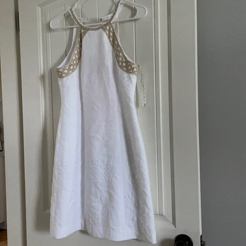 Lilly Pulitzer Women’s white pearl stretch shift